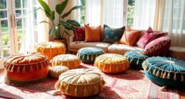 chic boho pouf selection