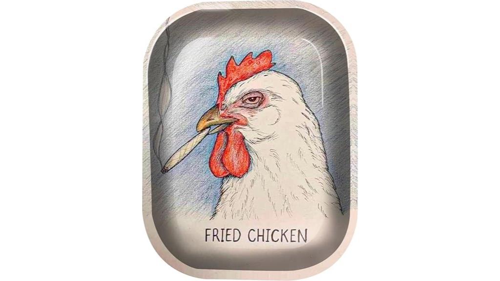 chicken themed tobacco tray