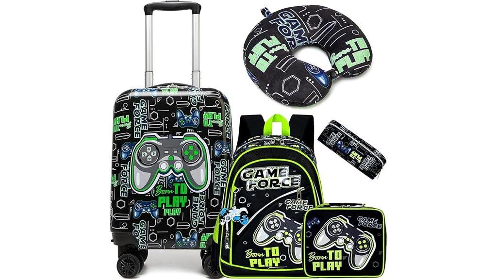 child s 5 piece spinner luggage