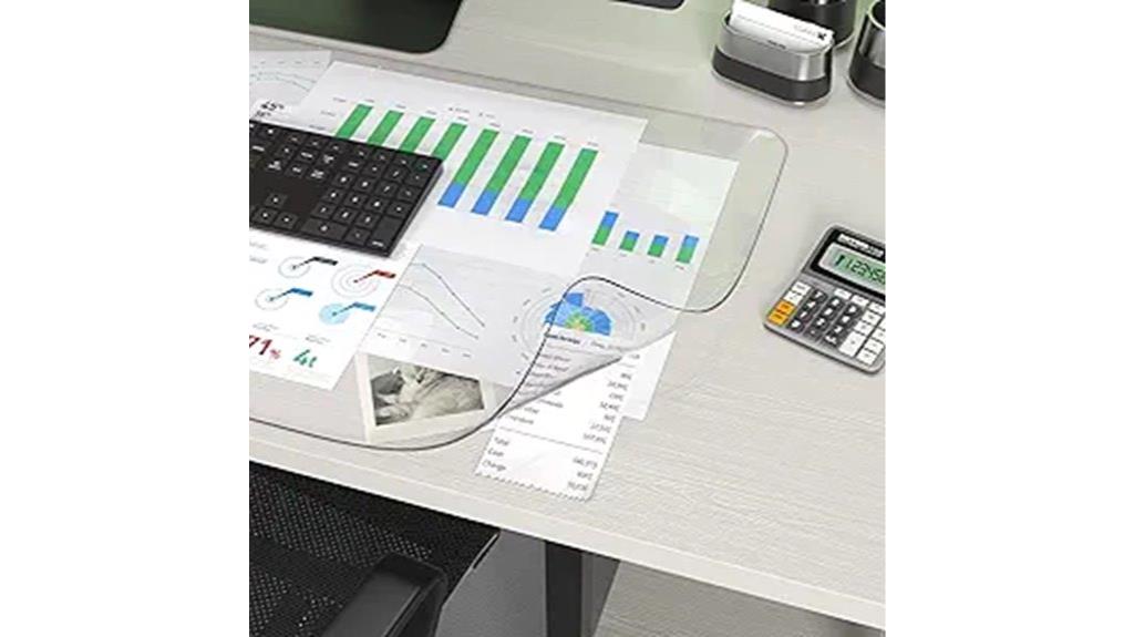 clear writing desk pad