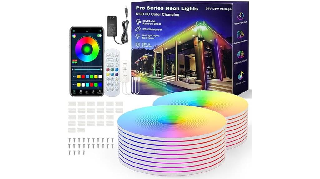 colorful neon rope lights