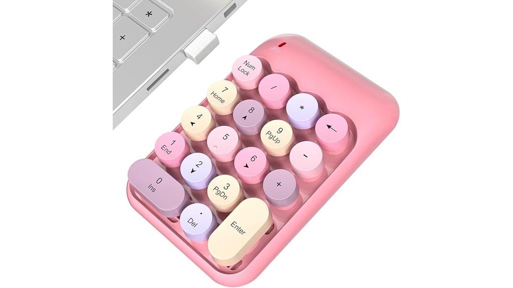 colorful pink wireless keypad