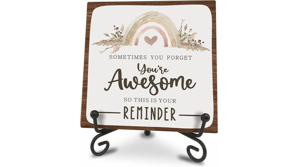 colorful rainbow wooden sign