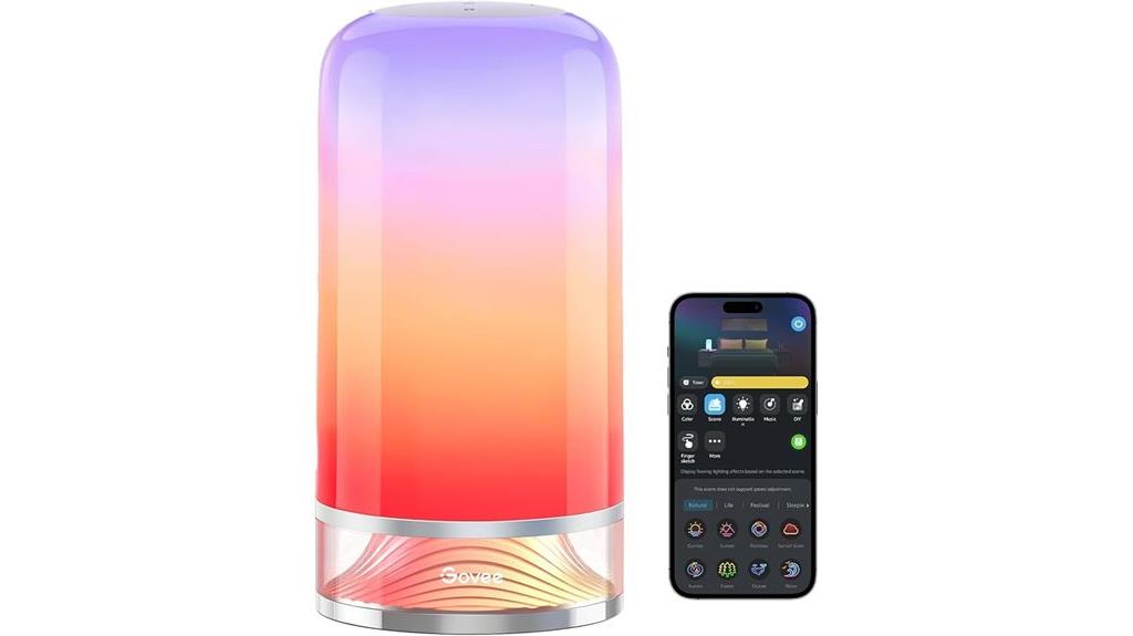 colorful touch bedside lamp
