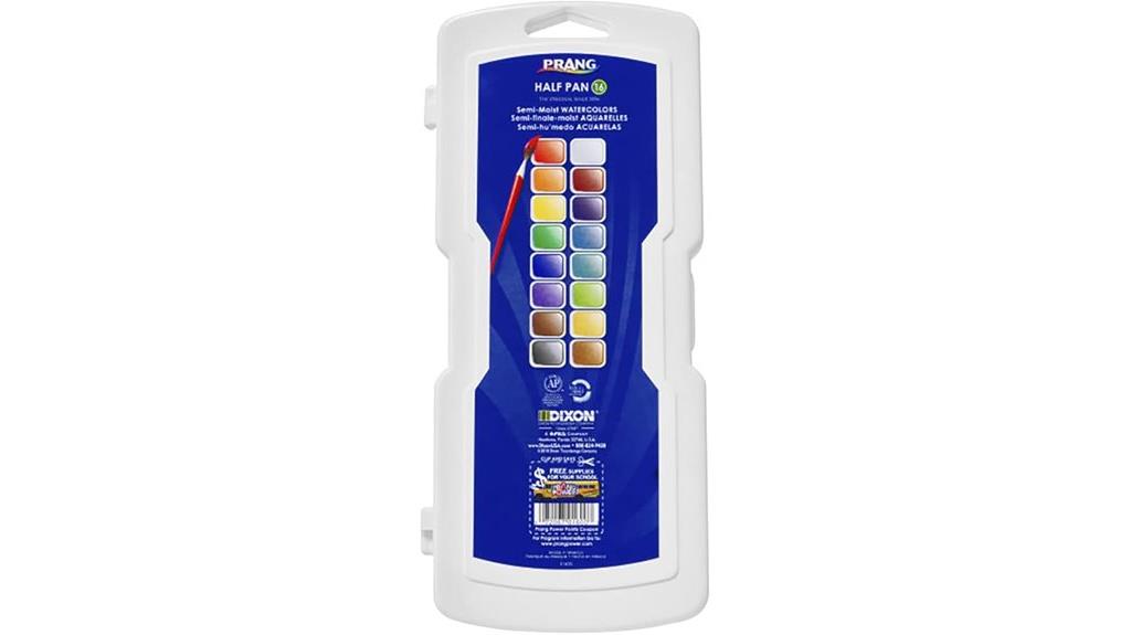 colorful watercolor paint set