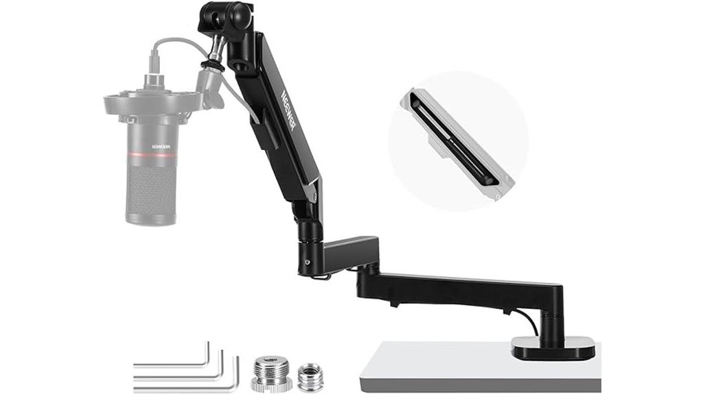compact adjustable microphone arm