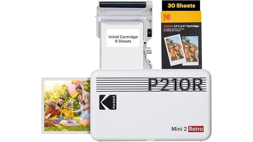 compact retro photo printer