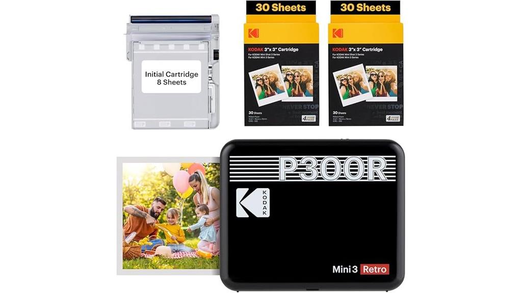 compact retro photo printer