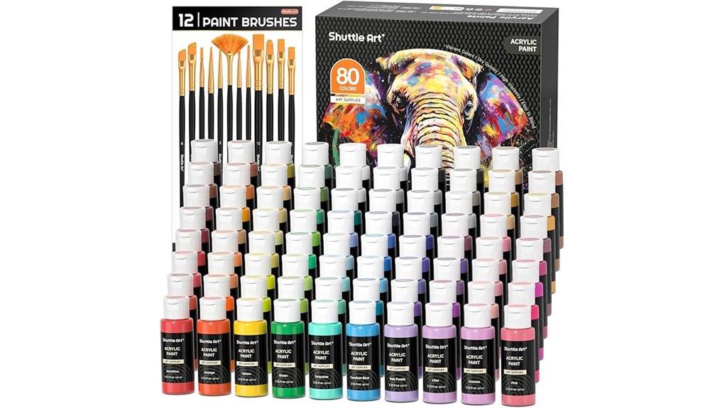 complete 80 color acrylic kit