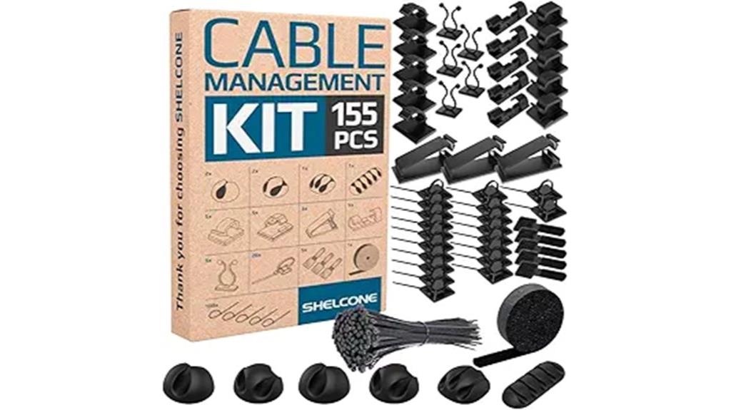 comprehensive 155 piece cable organizer