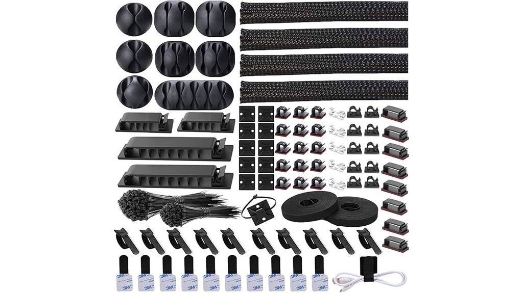 comprehensive cable organization kit