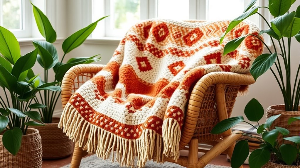 cozy boho throw blankets