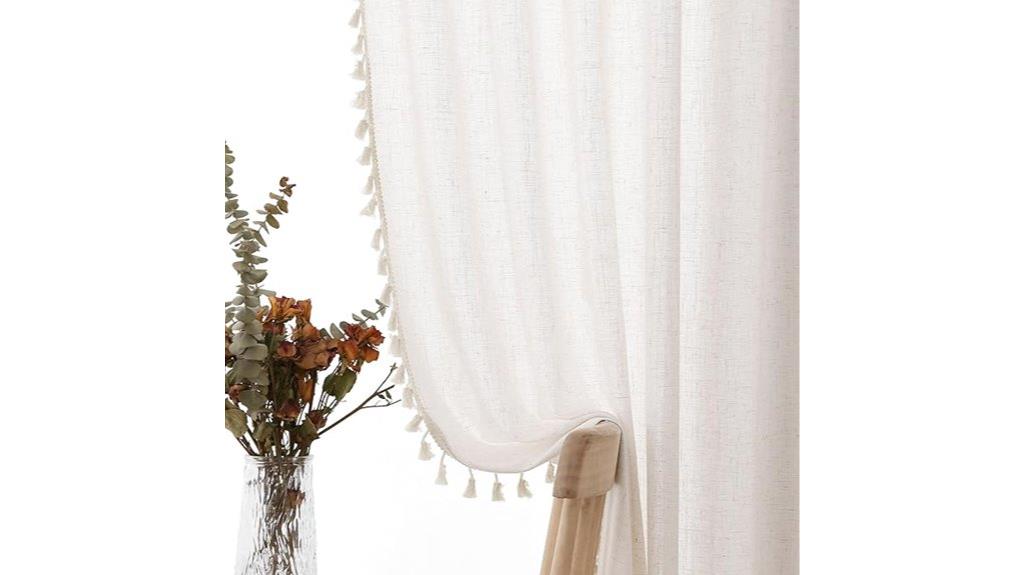 cream beige farmhouse curtains