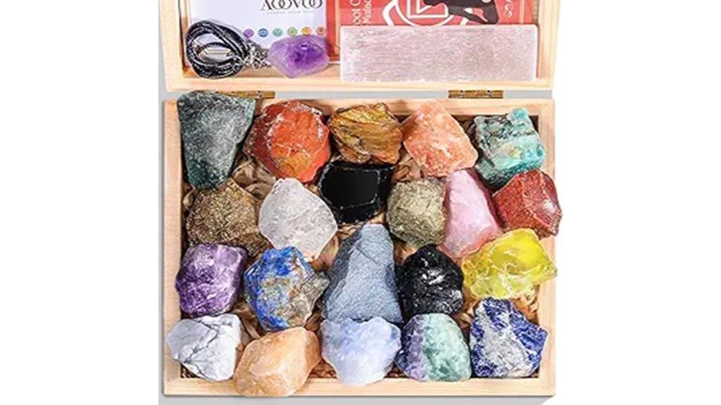 crystal healing jewelry set