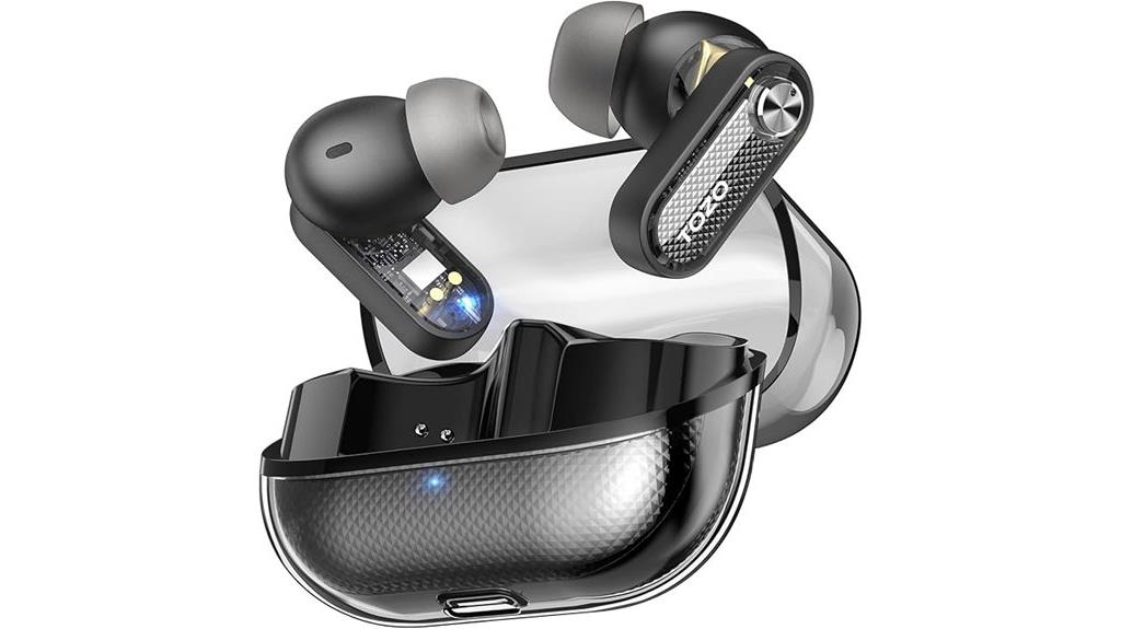 crystal noise cancelling earbuds