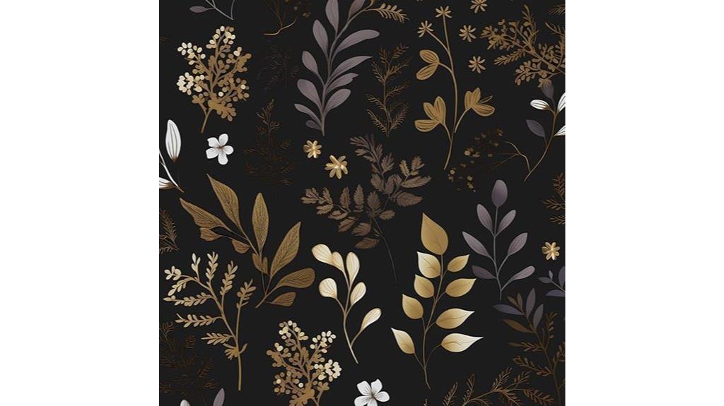 dark floral peel and stick wallpaper