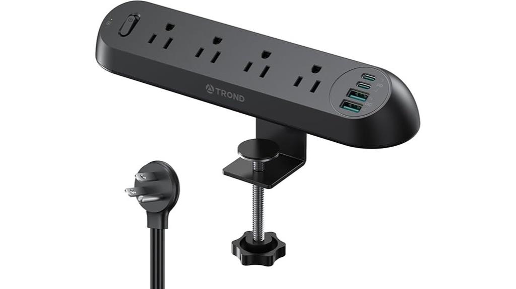 desk clamp power strip