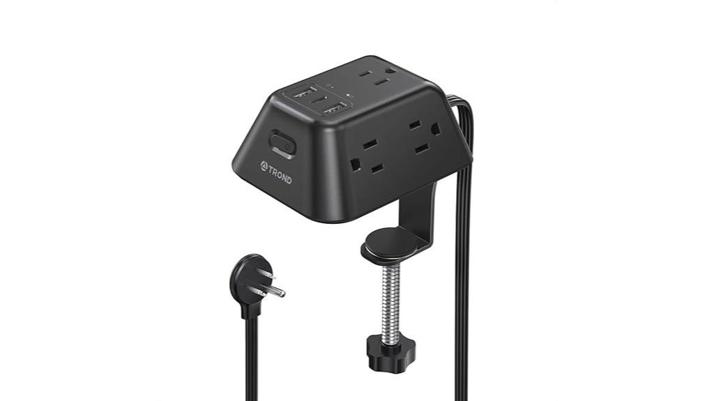 desk mounted power strip