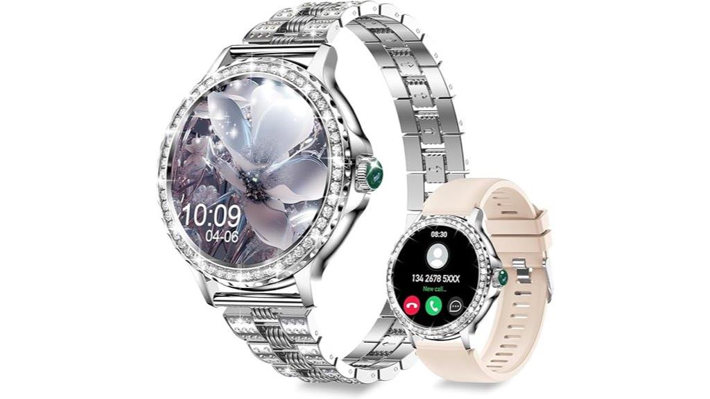 diamond accented women s smartwatch