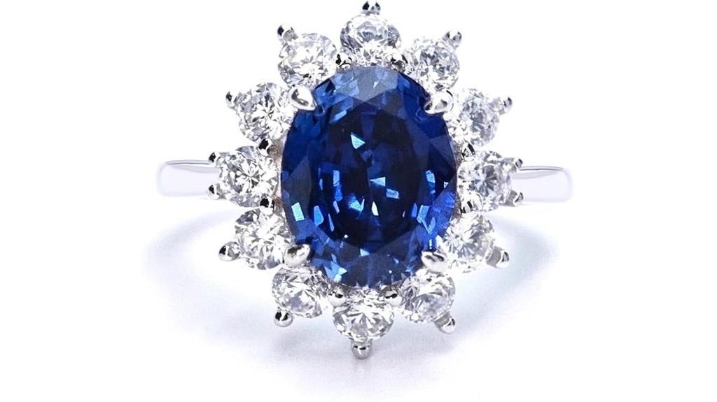 diana blue sapphire ring