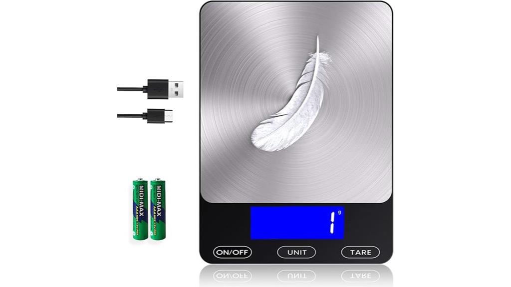 digital rechargeable food scale