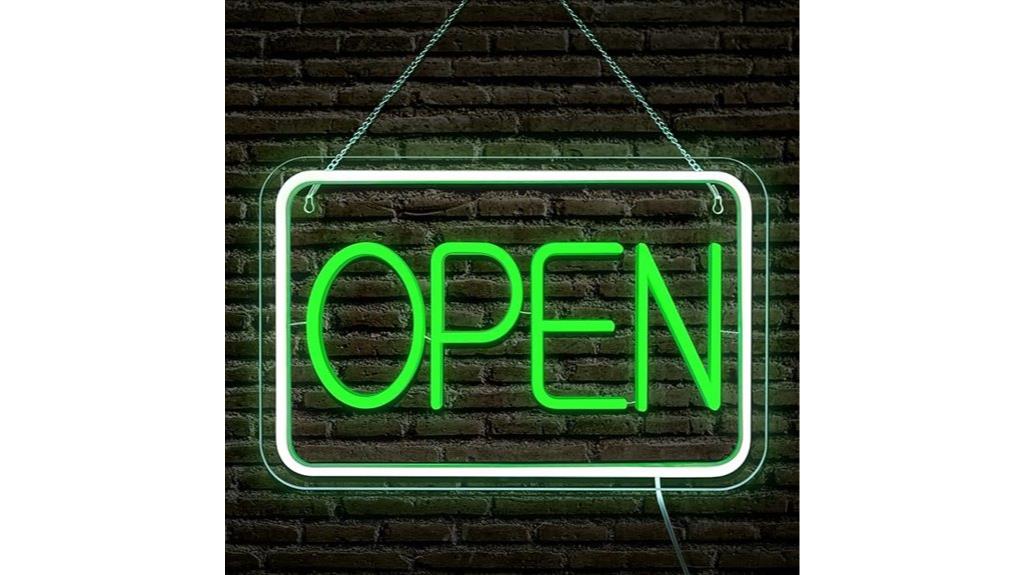 dimmable neon business sign