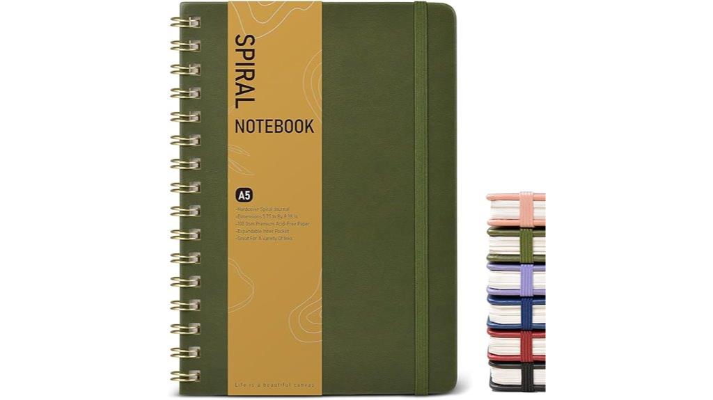dotted spiral hardcover notebook