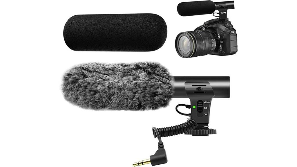 dslr microphone with windscreen