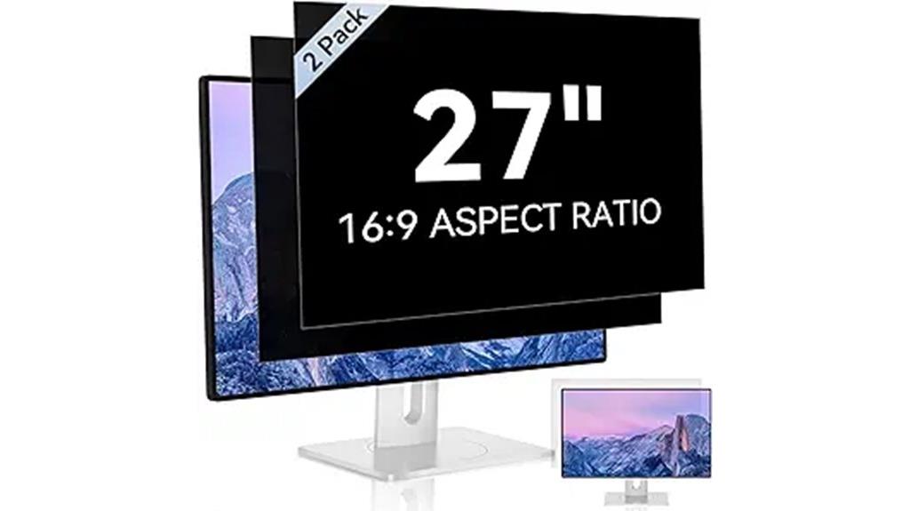 dual 27 inch privacy screens