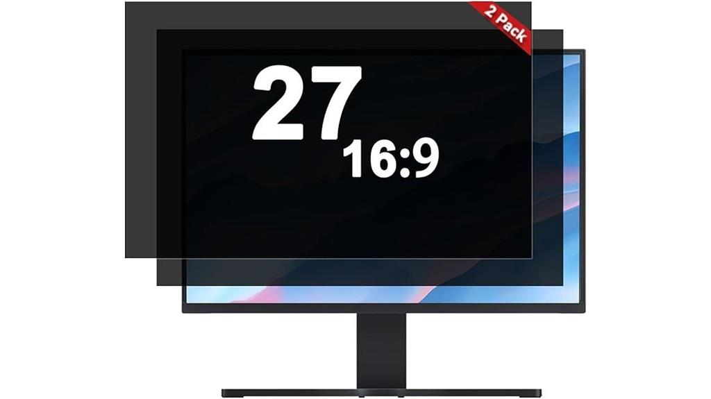 dual 27 inch privacy screens