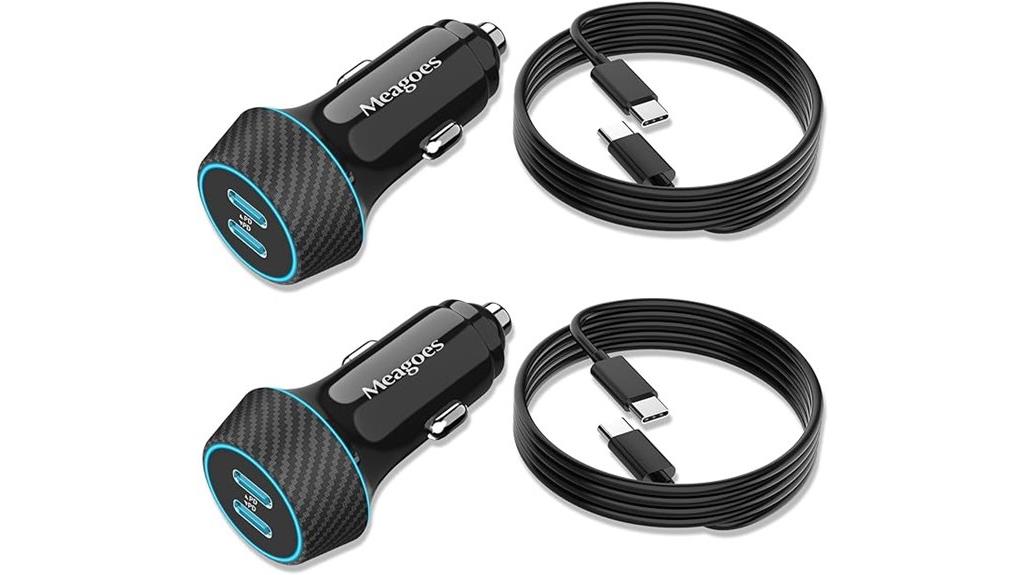 dual 45w pd car chargers