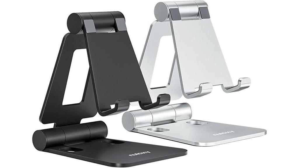 dual folding phone stands