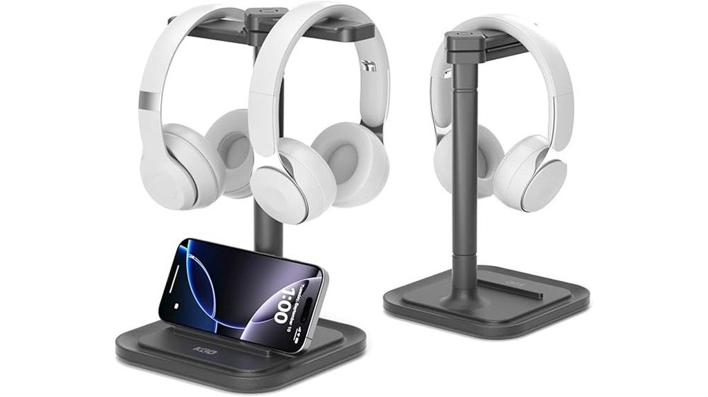 dual headphones phone holder