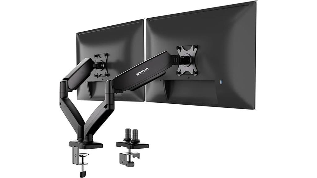 dual monitor desk mount