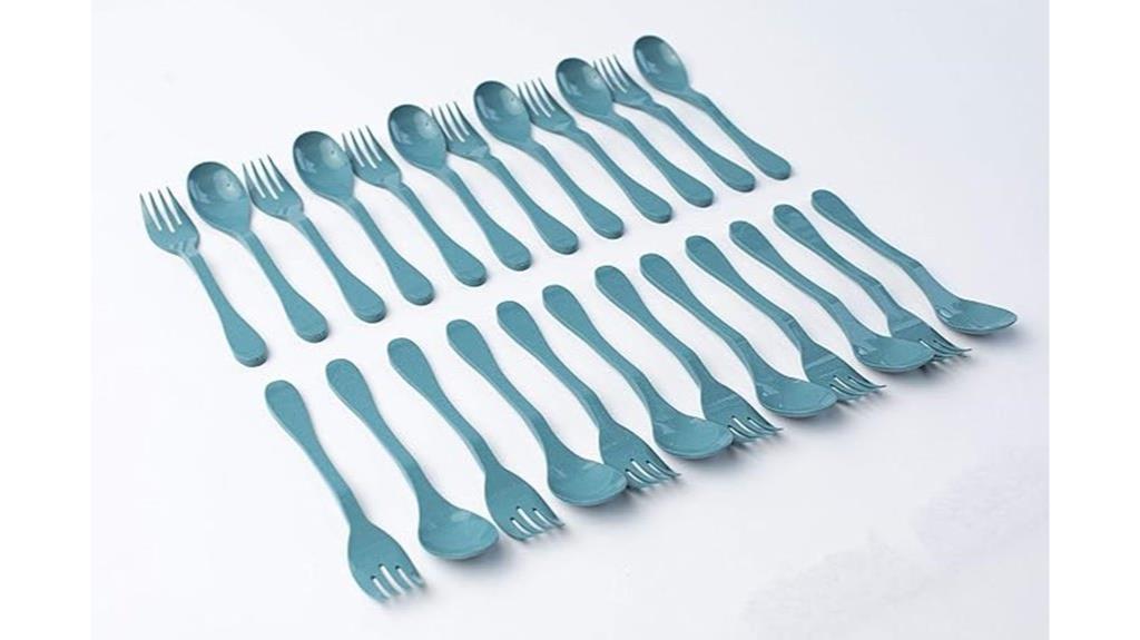 eco friendly blue bamboo set