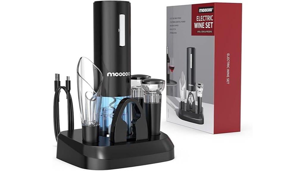 electric wine opener set