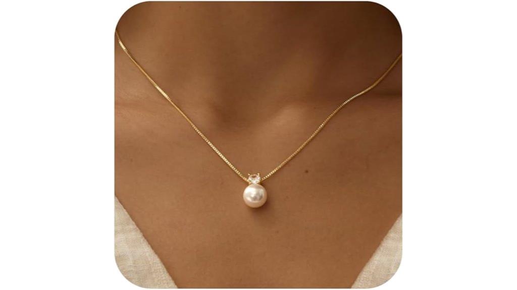 elegant 14k pearl necklace