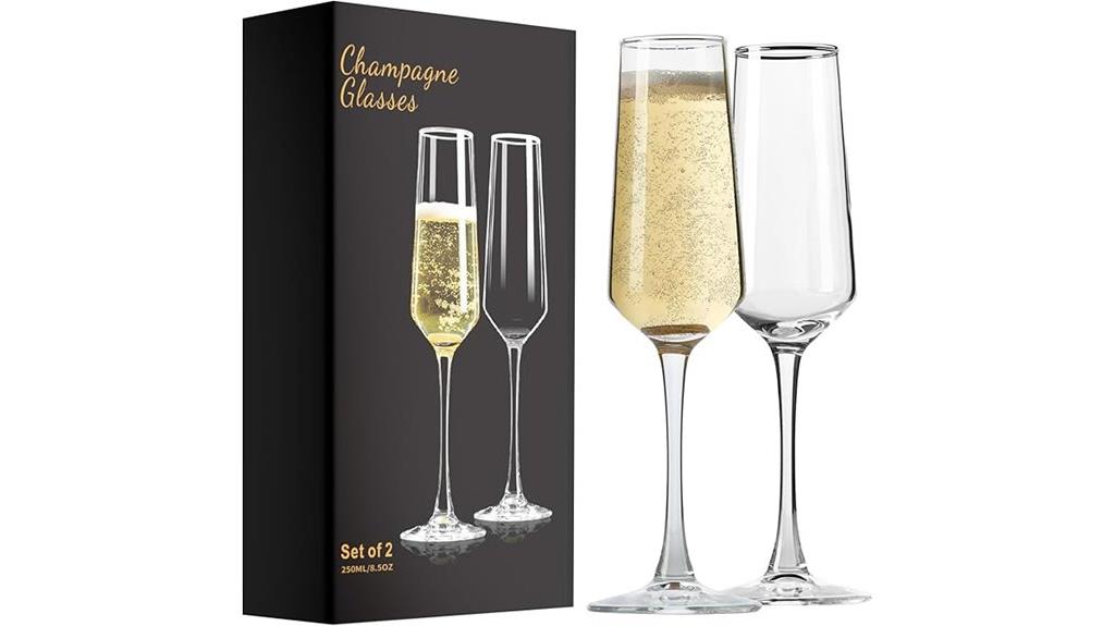 elegant 8 5oz champagne glasses