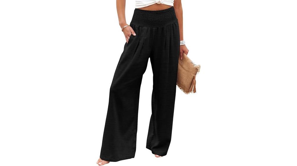 elegant high waisted palazzo pants