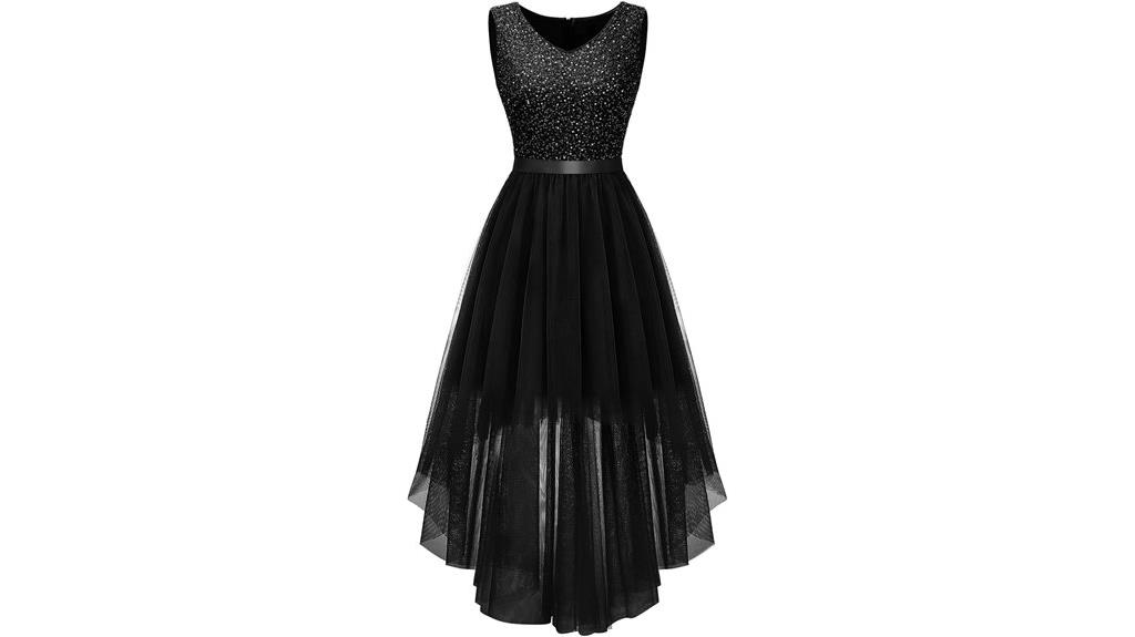 elegant lace high low dress