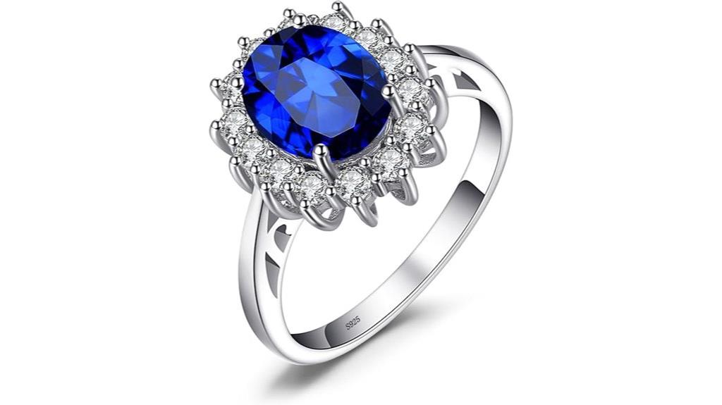 elegant sapphire halo rings