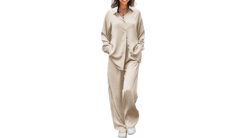 elegant satin sleepwear set