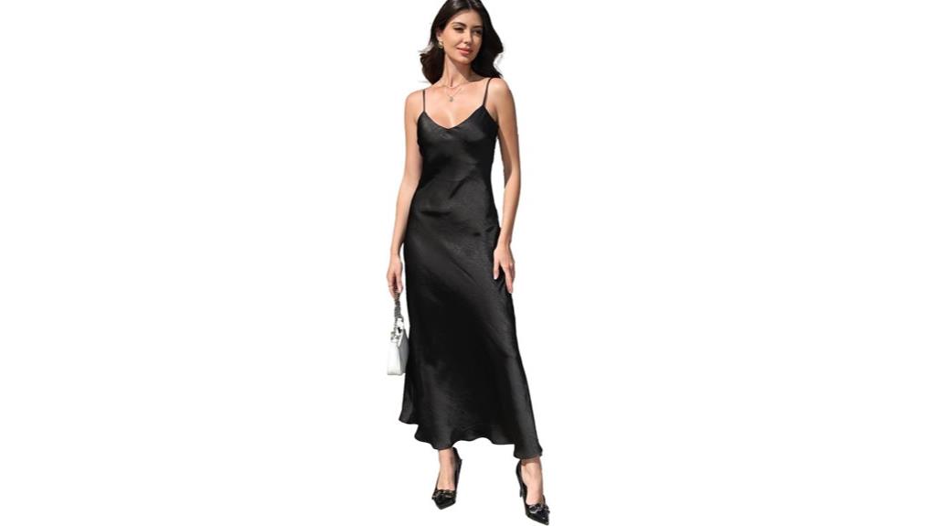 elegant satin slip dress