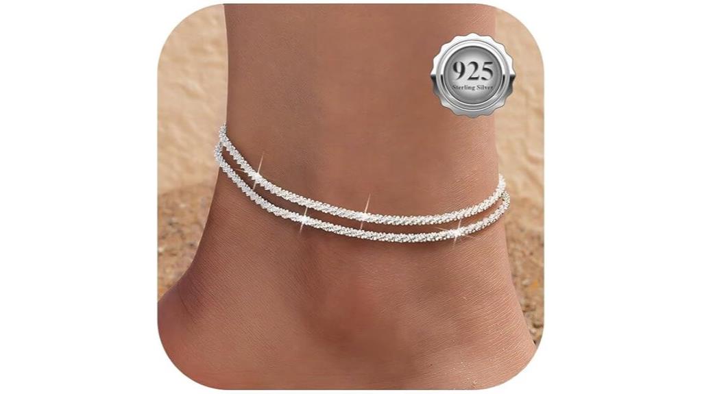 elegant silver ankle jewelry
