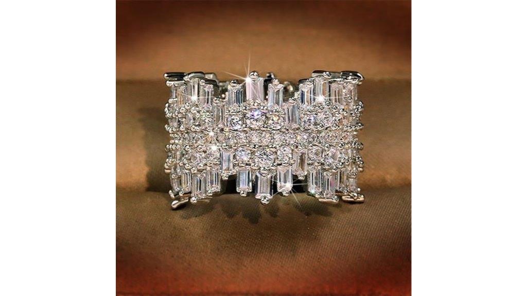 elegant silver gold ring