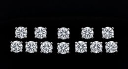 elegant sparkling diamond earrings