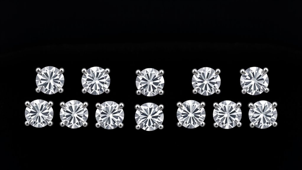 elegant sparkling diamond earrings