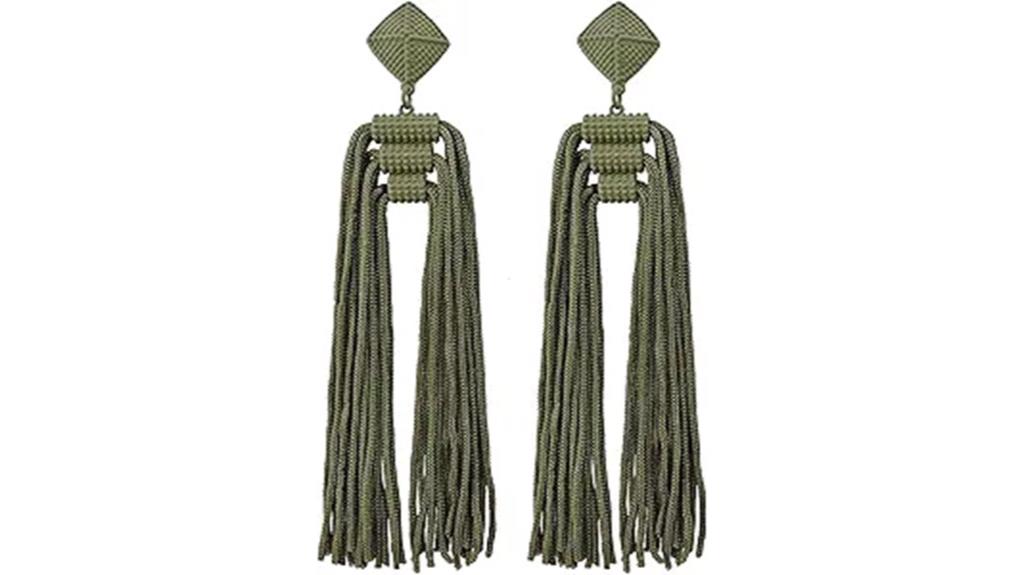 elegant tassel drop earrings