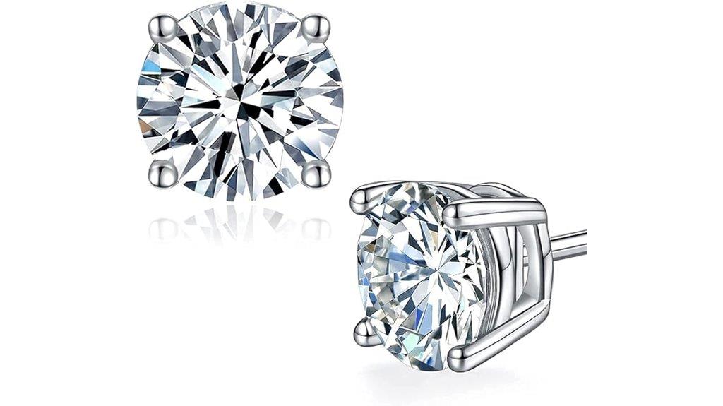 elegant unisex moissanite earrings