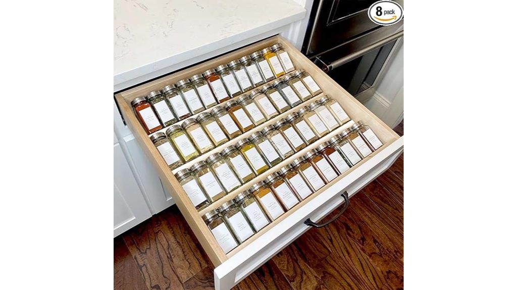 expandable acrylic spice organizer